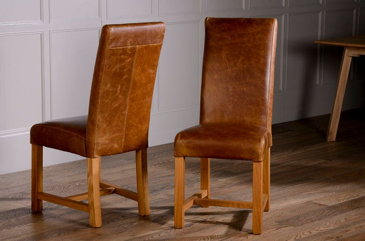 Country Dining Chair in Brown Cerrato - Kubek Furniture