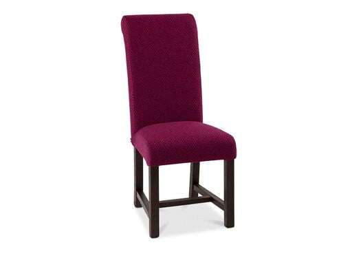 Rollback Dining Chair in Piccadilly Circle Brown Pink with Dark Leg - Kubek Furniture