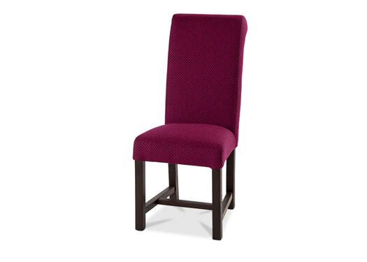 Rollback Dining Chair in Piccadilly Circle Brown Pink with Dark Leg - Kubek Furniture