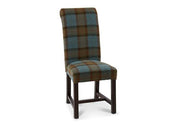 Rollback Dining Chair in Skye Sea with Dark Leg - Kubek Furniture