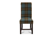 Rollback Dining Chair in Skye Sea with Dark Leg - Kubek Furniture