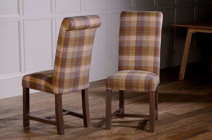 Rollback Dining Chair in Huntingtower Grape with Lava Leg - Kubek Furniture