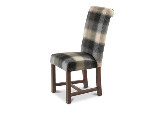 Rollback Dining Chair in Kilnsey Taupe with Lava Leg - Kubek Furniture