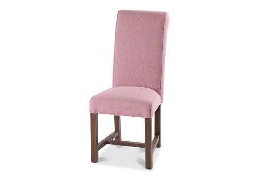 Rollback Dining Chair in Parquet Lilac with Lava Leg - Kubek Furniture