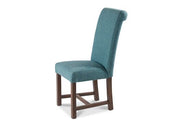 Rollback Dining Chair in Parquet Petrol with Lava Leg - Kubek Furniture