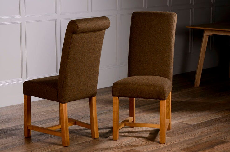 Rollback Dining Chair in Aberdeen Peat - Kubek Furniture