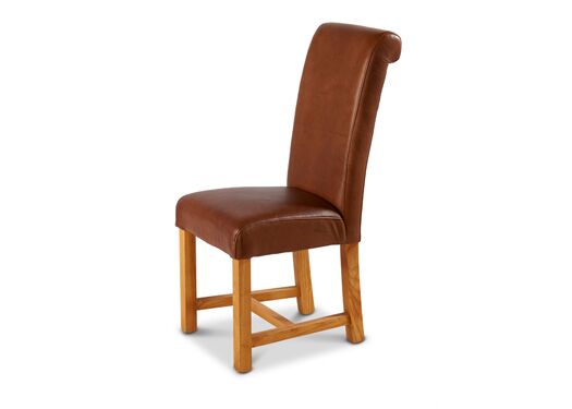 Rollback Dining Chair in Brown Ingrassato - Kubek Furniture