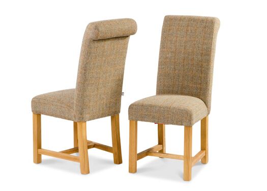 Tweed fabric dining chairs cheap