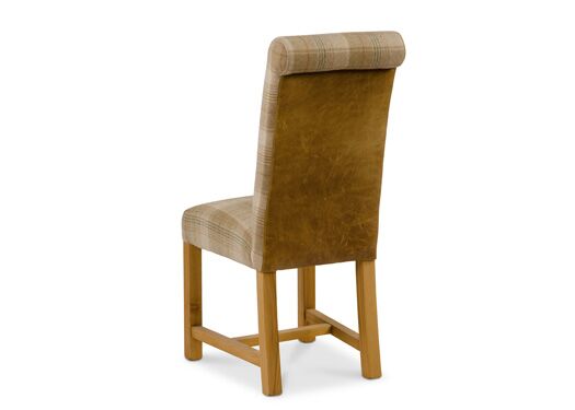 Rollback Dining Chair in Huntingtower Sand and Brown Cerrato - Kubek Furniture
