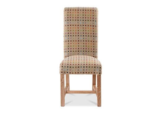 Rollback Dining Chair in Multi-Spot Natural with Java Leg - Kubek Furniture