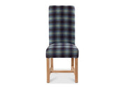 Rollback Dining Chair in Thorpe Sapphire with Java Leg - Kubek Furniture