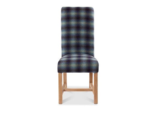 Rollback Dining Chair in Thorpe Sapphire with Java Leg - Kubek Furniture