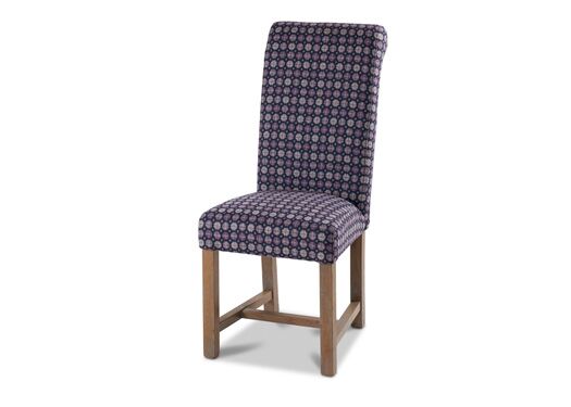 Rollback Dining Chair in Milan Heather with Truffle Leg - Kubek Furniture