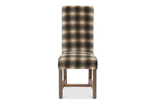 Rollback Dining Chair in Thorpe Taupe with Truffle Leg - Kubek Furniture