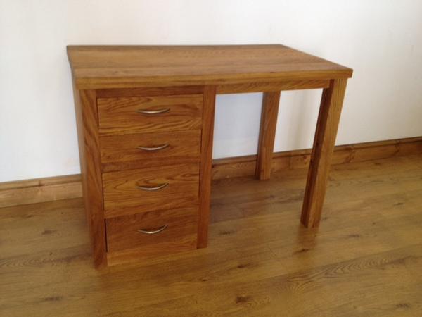 Oak single online pedestal desk