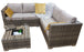 Georgia Corner Group Sofa Set With Ice Bucket In Natural - Kubek Furniture