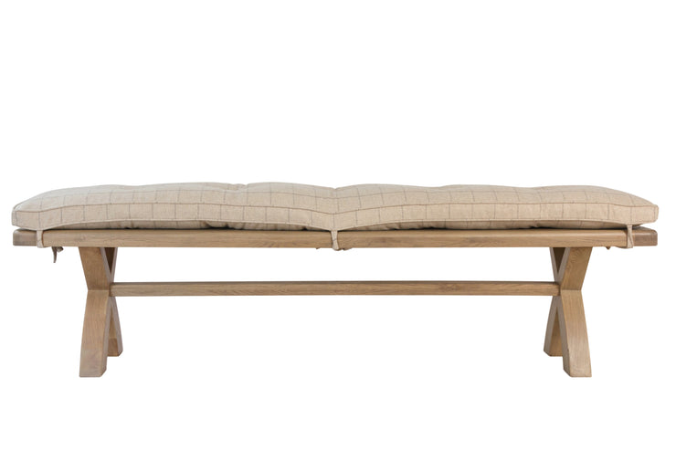 Hatton 2m Bench Cushion Only – Natural Check
