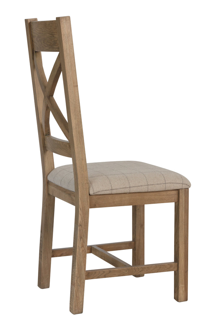 Hatton Cross Back Dining Chair (Natural Check)