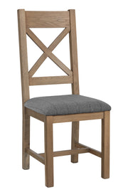 Hatton Cross Back Dining Chair (Grey Check)