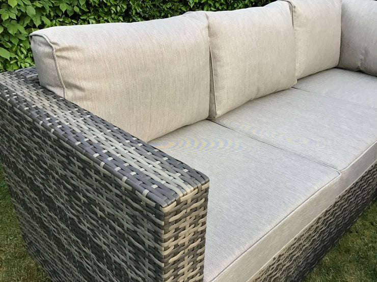 Georgia Corner Group Sofa Set In Natural Weave - Kubek Furniture
