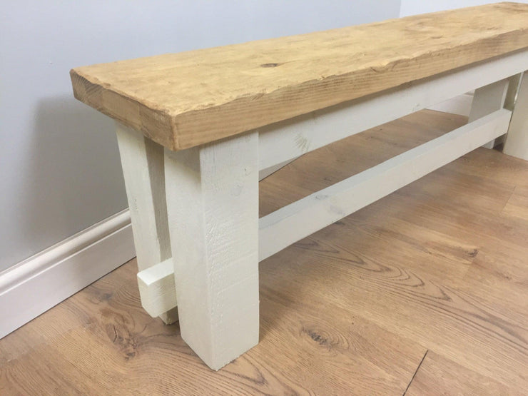The Artisan Cream Painted Bench