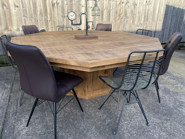 Authentic Light Wax Octagonal Table - Kubek Furniture