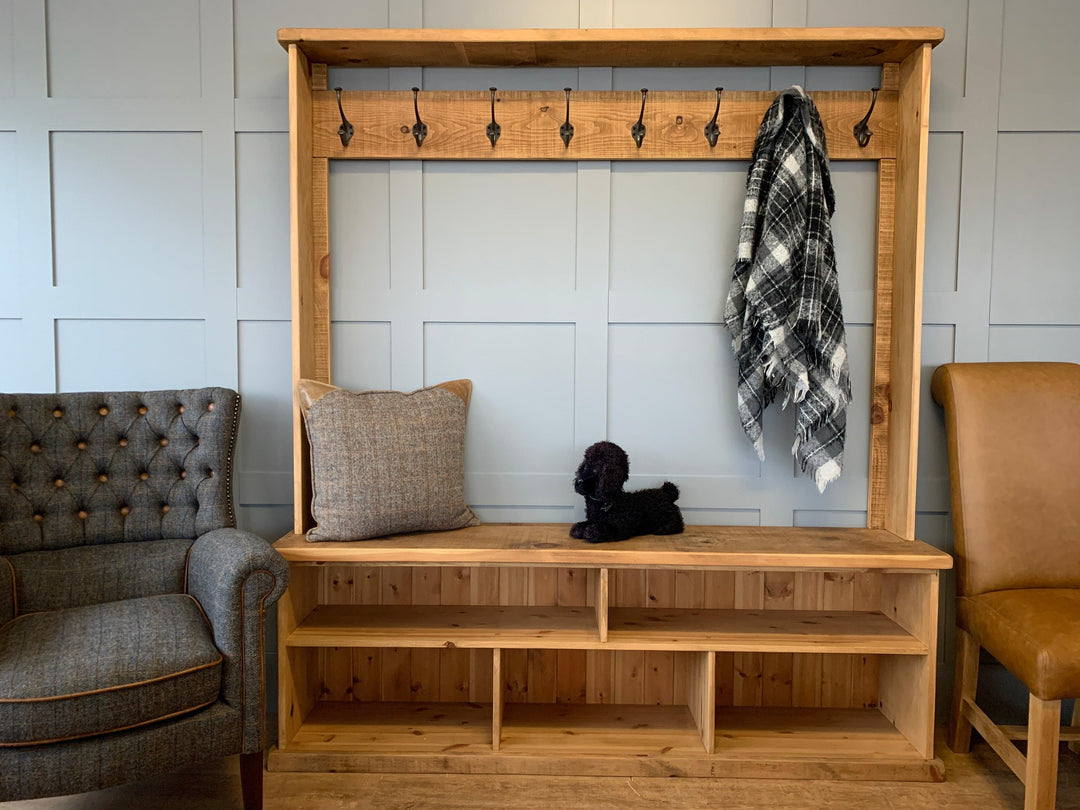 The Authentic Light Waxed Large Coat Rack – Kubek Furniture