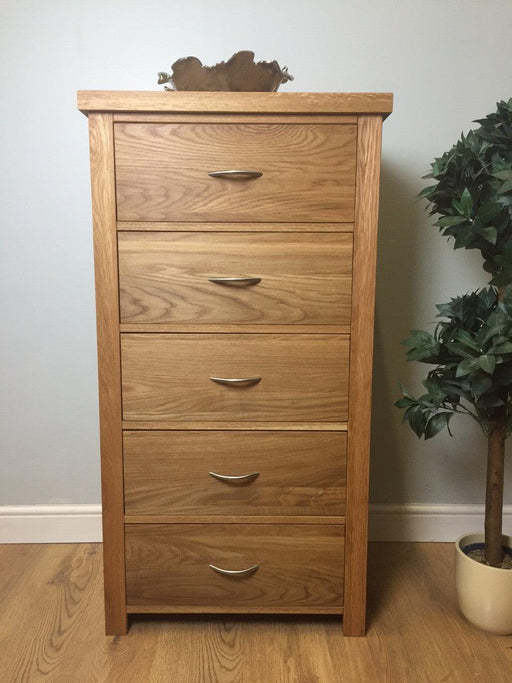 The Quercus Oak Tall Chest Of Drawers