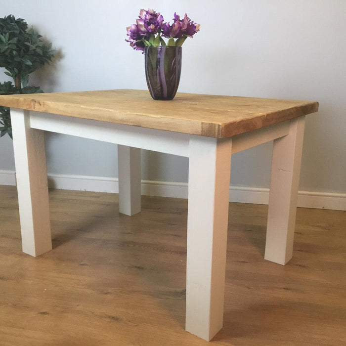The Artisan Cream Painted Plank Dining Table