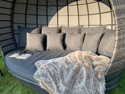 Pearl Daybed Cushions in Grey includes 1 x Base Cushion, 5 x Large scatters. 4 x  medium scatters