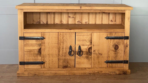 Authentic Light Wax Wide Console TV Unit - Kubek Furniture