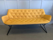 Leyton Two-Tone Sofa in Yellow and Grey - Kubek Furniture