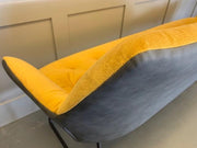 Leyton Two-Tone Sofa in Yellow and Grey - Kubek Furniture