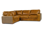 Luca Modular Made to Measure Corner Sofa in Brown Cerato and Gamekeeper Thorn - Kubek Furniture