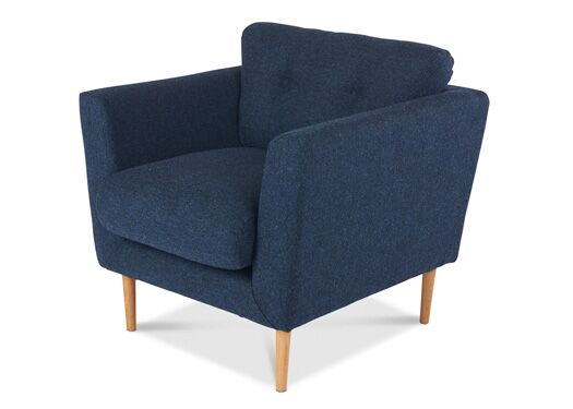 Blue tweed clearance accent chair