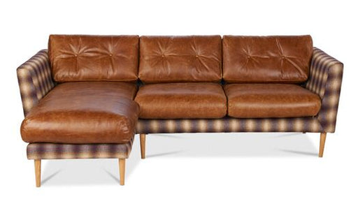Napier Corner Sofa in Thorpe Chariot and Brown Cerrato - Kubek Furniture