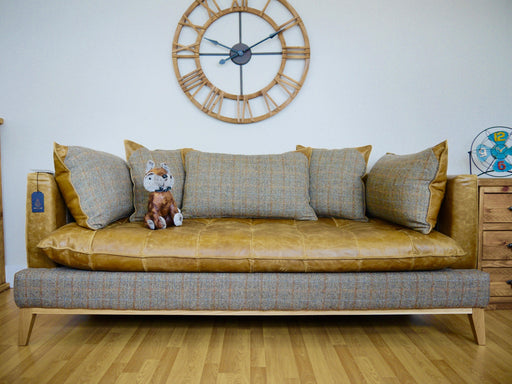 Portland 3-Seater in Gamekeeper Thorn and Brown Cerrato - Kubek Furniture