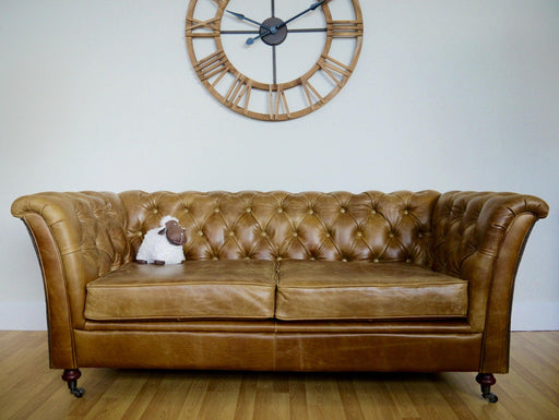 The Chesterfield Tweed Leather Sofa
