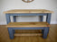 The Artisan Military Grey Painted Plank Dining Table With Benches - Kubek Furniture