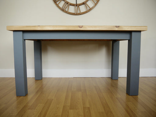 The Artisan Military Grey Painted Plank Dining Table - Kubek Furniture
