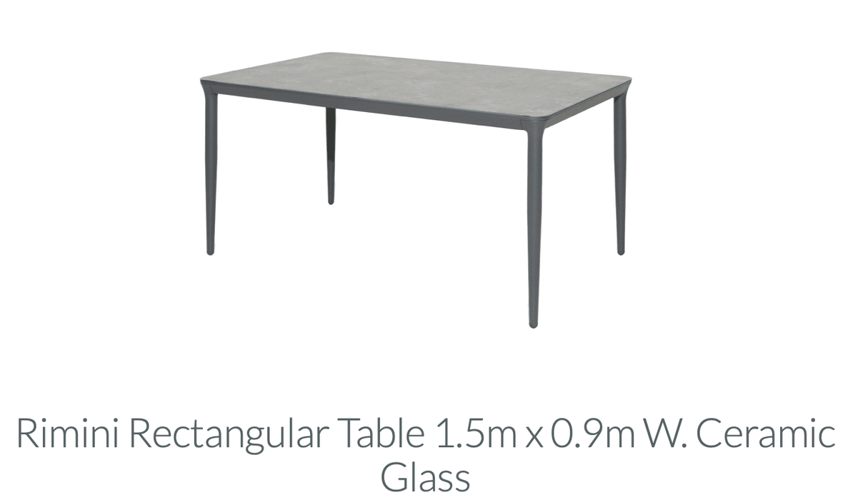 Rimini Rectangular Table - 1500mm x 900mm - Kubek Furniture
