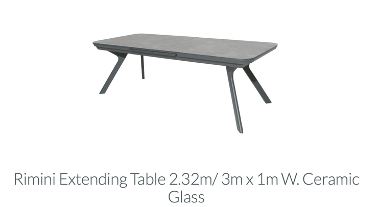 Rimini Extending Table - 1000mm x 2320mm/3000mm - Kubek Furniture