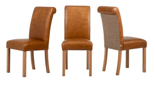 Junior Rollback Dining Chair in Brown Cerrato and Gamekeeper Thorn - Kubek Furniture