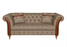 Chester Club 3-Seater Sofa in Hunting Lodge with Brown Cerrato - Kubek Furniture