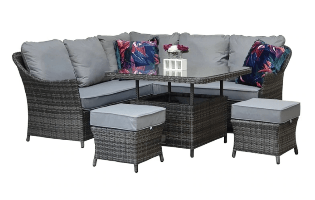 Francesca Corner Dining Sofa Set With Adjustable Table - Kubek Furniture