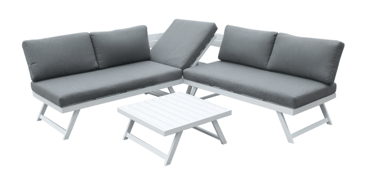 Kimmie Corner Sofa Set With Adjustable Headrest - Kubek Furniture
