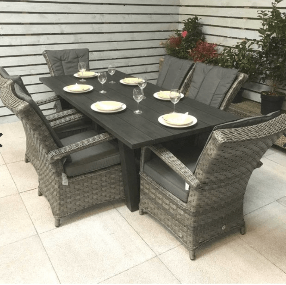 Victoria Dining Set With Aluminium Table - Kubek Furniture