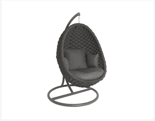 Cordial Dark Grey Moon Chair with Cantilever Frame - Kubek Furniture