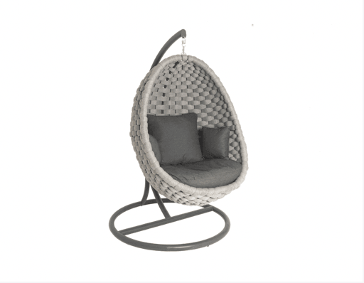 Cordial Light Grey Moon Chair with Cantilever Frame - Kubek Furniture