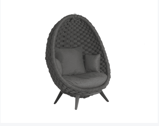 Cordial Dark Grey Moon Chair - Kubek Furniture